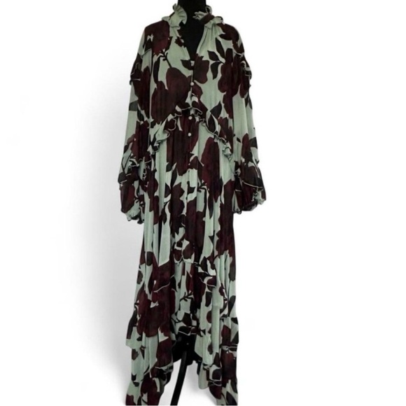 Free People Hearts Run Wild Floral Maxi Dress Size S/Oversized - NWOT - Picture 2 of 6